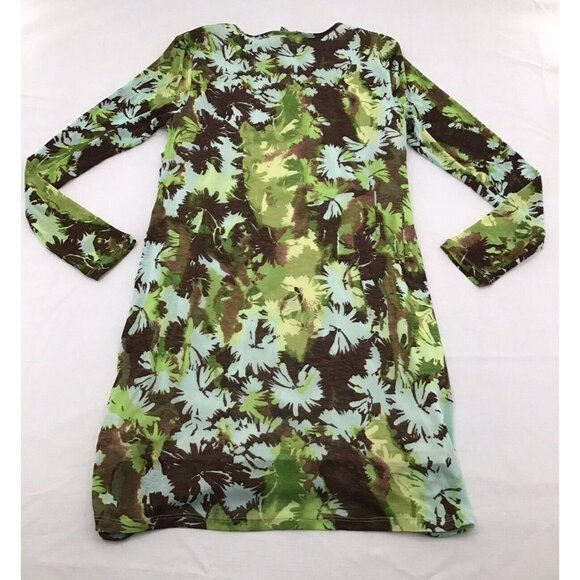 Future Collective Green Floral Print Ruched Bodycon Dress Womens Size Large - Picture 3 of 6